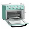 Convection Toaster Oven Air Fryer, Space Saving,  Teal