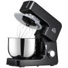 Food Dough Mixer, Black Stainless Steel, 6 Quart Bowl, Tilt, 600W Electric Kitchen