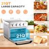 Convection Toaster Oven Kitchen Air Fryer, Silver Stainless Steel