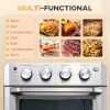 Convection Toaster Oven Kitchen Air Fryer, Silver Stainless Steel