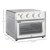 Convection Toaster Oven Kitchen Air Fryer, Silver Stainless Steel