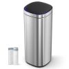 Motion Sensor, 13 gallon Trash Can with Ozone Button,  Stainless Steel