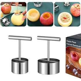 Apple Corer, 2pcs, 304 Stainless Steel, Apple Pear Core Separator, Easy To Use Durable, Apple Corer, Remover