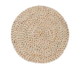 Placemats, 9inch, Set Of 2, Handmade, Natural Round Rattan,  Insulation Mat, Pad