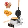 Commercial Bubble Waffle Iron, Waffle House Style, Bubble Puff Waffle Shape, Wooden Handles