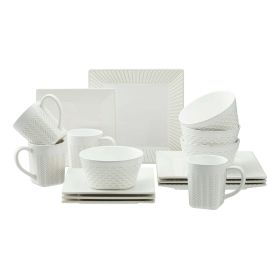 Dinnerware Set, 16pcs, Farmhouse Square