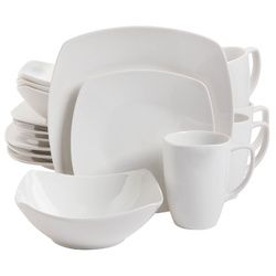 Square Dinnerware Set, Zen Buffetware 16 piece