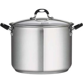 16 Quart Covered Stock Pot, Stainless Steel , Tramontina