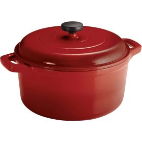 6.5 Quart Round Dutch Oven, Red, Enameled Cast Iron, Tramontina