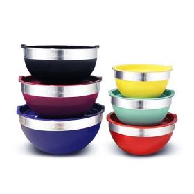 Mixing Bowl Set, 12pc, Multicolored, Stainless Steel