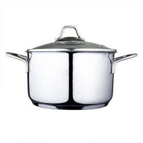 Steel Stock Pot, 20 cm, Stainless Steel,  Serenk Modernist