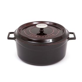 Dutch Oven, 11inches, Premium Round Cast Iron, LAVA