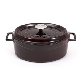 Dutch Oven 23x29 cm, Premium Oval, Cast Iron, LAVA