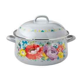 Dutch Oven with Lid, Sweet Romance, 6.4-Quart,  Enamel on Steel