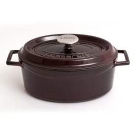 Dutch Oven, 8.25 x 10.63 inchs, Premium Oval Cast Iron, LAVA