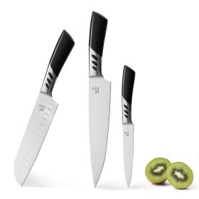 Chef Knife Set, 3 PCS, Ultra Sharp, Santoku Knife, Stainless Steel Knife Sets for Kitchen, CHUSHIJI