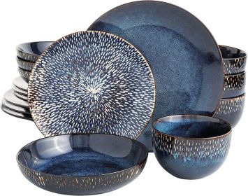 16pc Dinnerware Set, Modern Cobalt Clay  (Serves 4)