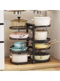 Pot Organizer Rack, 8 Tier, Pots, Pans and Lids Organizer, Adjustable for Under Cabinet, Pot Rack