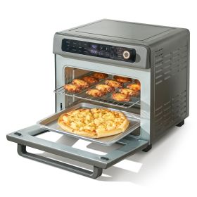 Air Fryer, Toaster Oven, 25L, Convection Oven, 1700W, 12-IN-1, S. S.,  with Grill Pan, Pizza Pan, Gloves