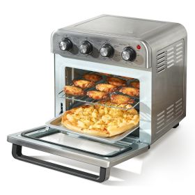 Air Fryer Toaster Oven, 18L Convection Oven, 1700W Toaster Ovens Countertop Combo with Grill, Pizza Pan, Gloves, 7 in 1