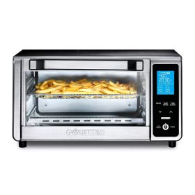 Toaster Oven, Digital, 4-Slice,  with 11 Cooking Functions, Stainless Steel, Gray