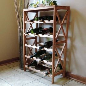 Wine Rack Bottle Holder, 25-Bottle, Freestanding, Tabletop