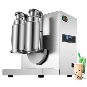 BLEMilk Tea Shaker Machine, 110V Electric, 120W Stainless Steel Double-Cup Shaker Machine, Silver