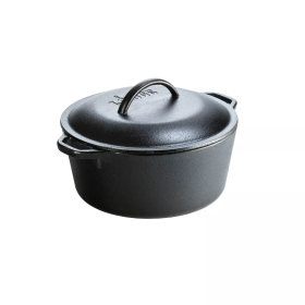 Dutch Oven, 5qt, Cast Iron Pot & Lid