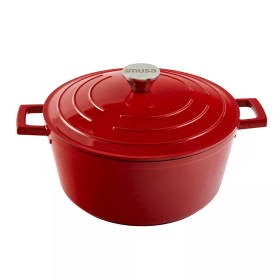 Dutch Oven, 5qt Cast Aluminum - Red