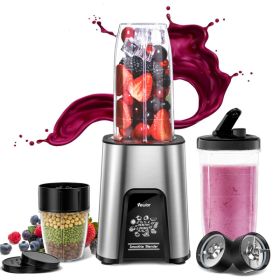 Smoothie Blender for Shakes and Smoothies; 1000W, 11 Pieces, 2*23oz+10oz Blender Cups with To-Go Lids