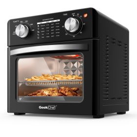 Air Fryer  Toaster Oven;  10QT, 4 Slice Toaster, Air Fryer, Broiler, Toast; Baker; Air Fry; Oil-Free; Black Stainless Steel;