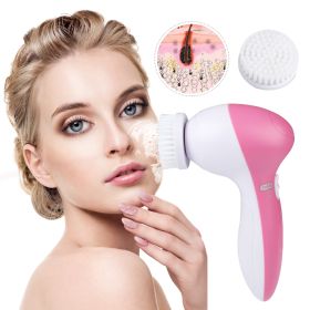 Facial Cleansing Brush, Waterproof, Face Spin Cleaning Brush with 5 Brush Heads