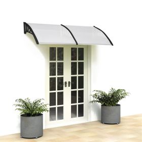 Window Awning, 80"x 40" Outdoor Patio Canopy, Rain Cover, UV Protected Eaves