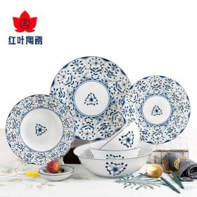 Tableware Set, 30pcs, Ceramic, In-glaze Blue and White Porcelain