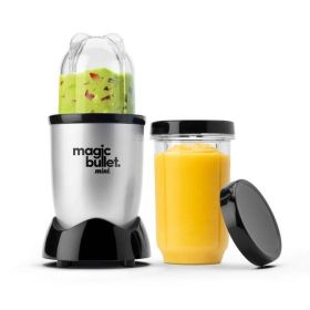 Personal Blender, Mini 14 oz. Compact, Silver/Black