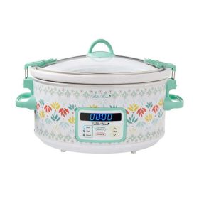 Crock Pot, 6-Quart, Digital Slow Cooker, Meandering Geo