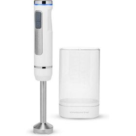 Hand Blender 8-Mixing Speed, Electric, Cordless, Immersion, Stainless Steel Blades, White HR781W