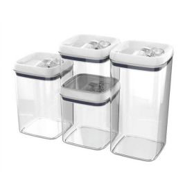 Food Storage Set,  Pack, 4pcs, Flip Tite, Square Canister