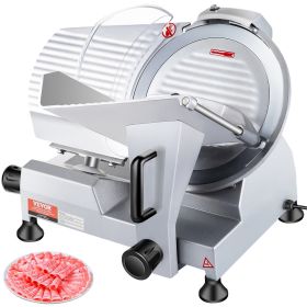 Commercial Meat Slicer, 240W Electric, 10 inch Carbon Steel Blade Electric Food Slicer, 350-400RPM Meat Slicer