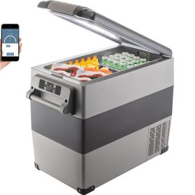 12 Volt Refrigerator, 58 Quart, Car Refrigerator, Dual Zone Portable, RV Refrigerator, 12/24V DC and 110-240V AC