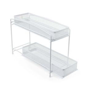 Spice Organizer, 2-Tier,  PULL OUT,  White