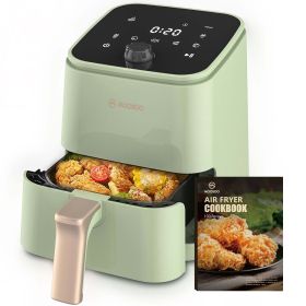 2 Quart Small Air Fryer, 1200W Touchscreen Compact Air Fryer Oven with 8 Preset Modes & 100 Recipes Moosoo