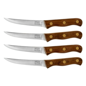 Steak Knife Set, 4pcs, Chicago Cutlery, Walnut Tradition, Stainless Steel