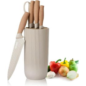 6-Pieces Kitchen Knife Set,  Khaki Sharp Knife Set for Kitchen