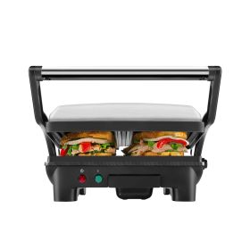 Panini Press & Grill, 3-in-1 Electric, Indoor,  4-Slice, Sandwich Press, Opens 180¬∞ for Grilling