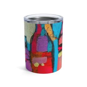 Insulated Tumbler 10oz, Sutileza Smooth Colorful Abstract Print