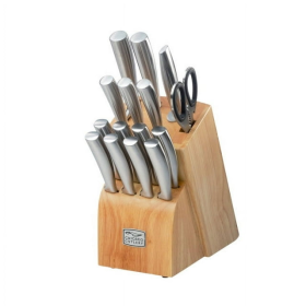 16-Piece Kitchen Knife Set with Wood Block, Chicago Cutlery Elston