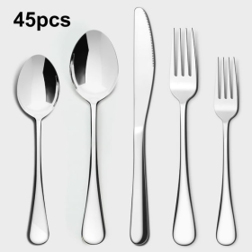 Flatware Set 45 Pieces Stainless Steel Silverware Sets, Utensils Set Service for 9