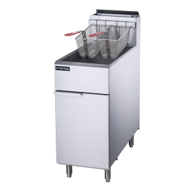 Commercial Fryer With Three Tube Burner, High Capacity, Natural Gas