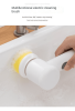 Electric Spin Scrubber for Bathroom Bathtub Kitchen, Portable Cordless Rechargeable Shower Scrubber with 3 Replaceable Brush Heads for Cleaning Bathro